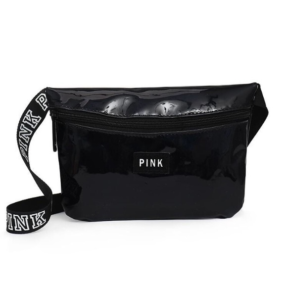 pink fanny pack black